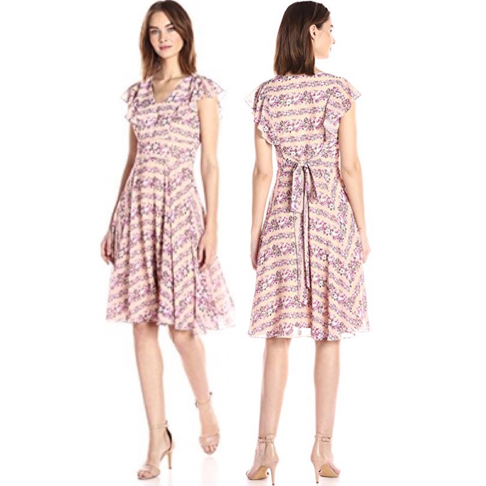 Nanette Lepore Printed Flutter Dress - Picture 2 of 8